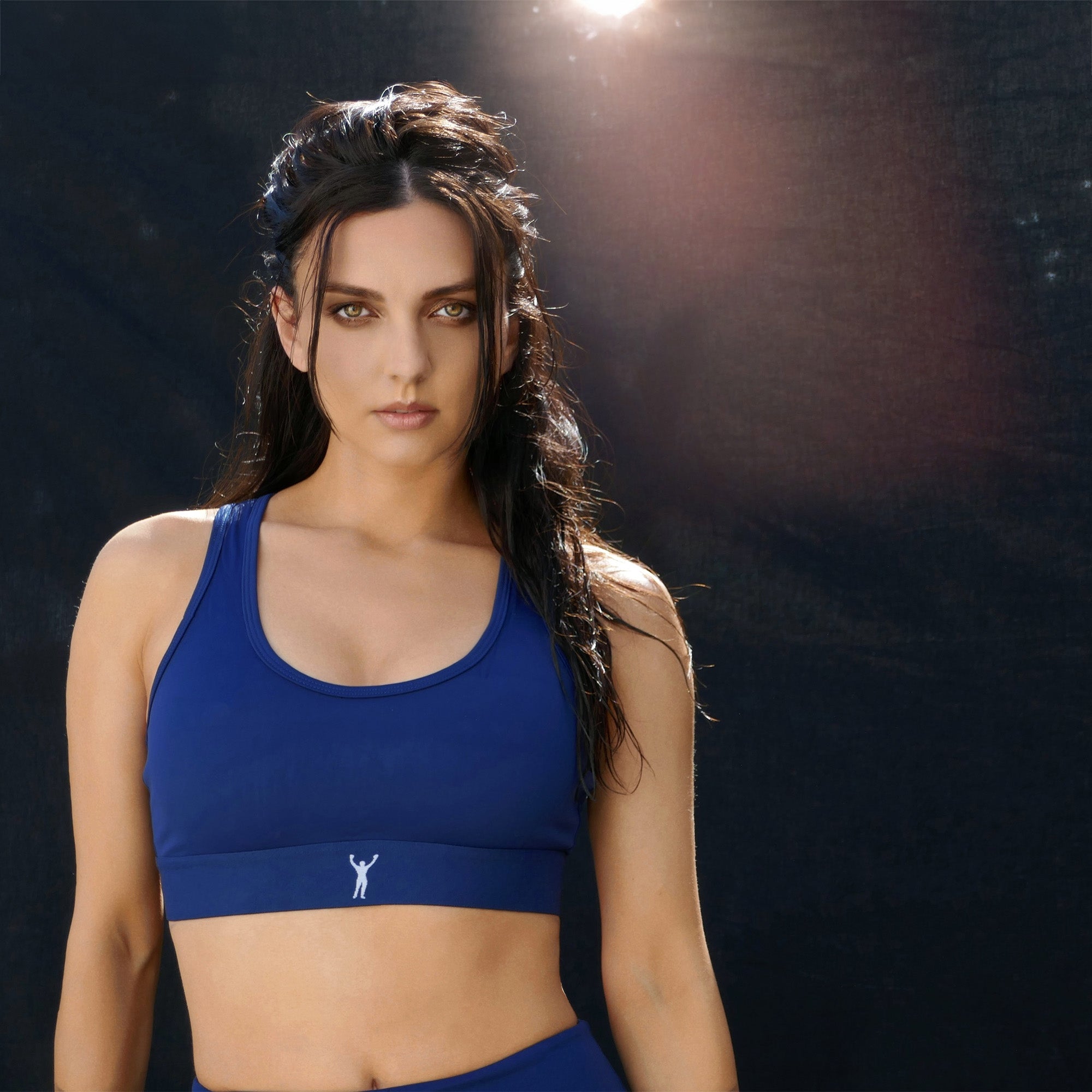 Rocky Statue Blue Sports Bra