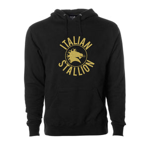 Italian Stallion Metallic Gold Pullover Hoodie