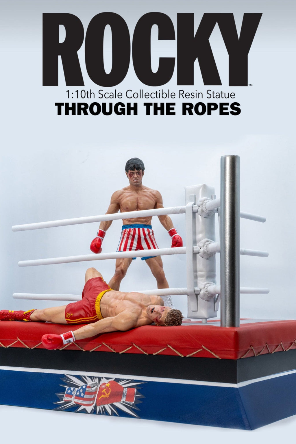 Rocky Over Drago 1/10 Statue, Through The Ropes