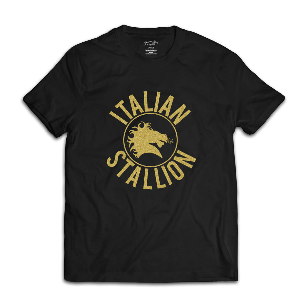 Italian Stallion Metallic Gold Tee