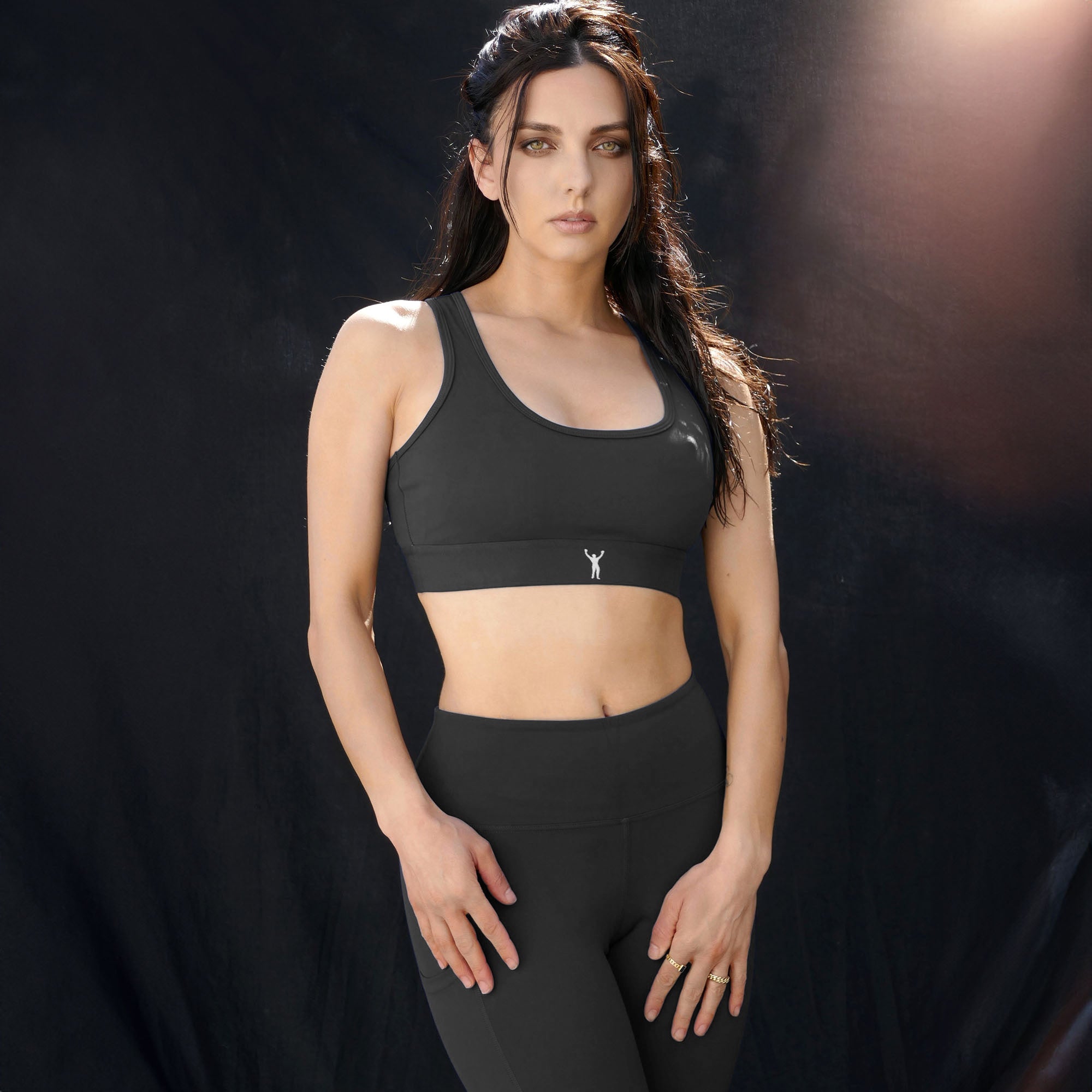 Rocky Statue Black Sports Bra