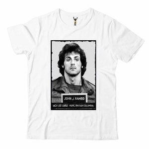 John Rambo White Mugshot Tee