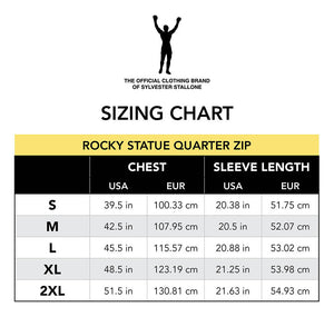 Rocky Statue Black Quarter Zip Up