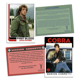 First Blood & Cobra Trading Card Set