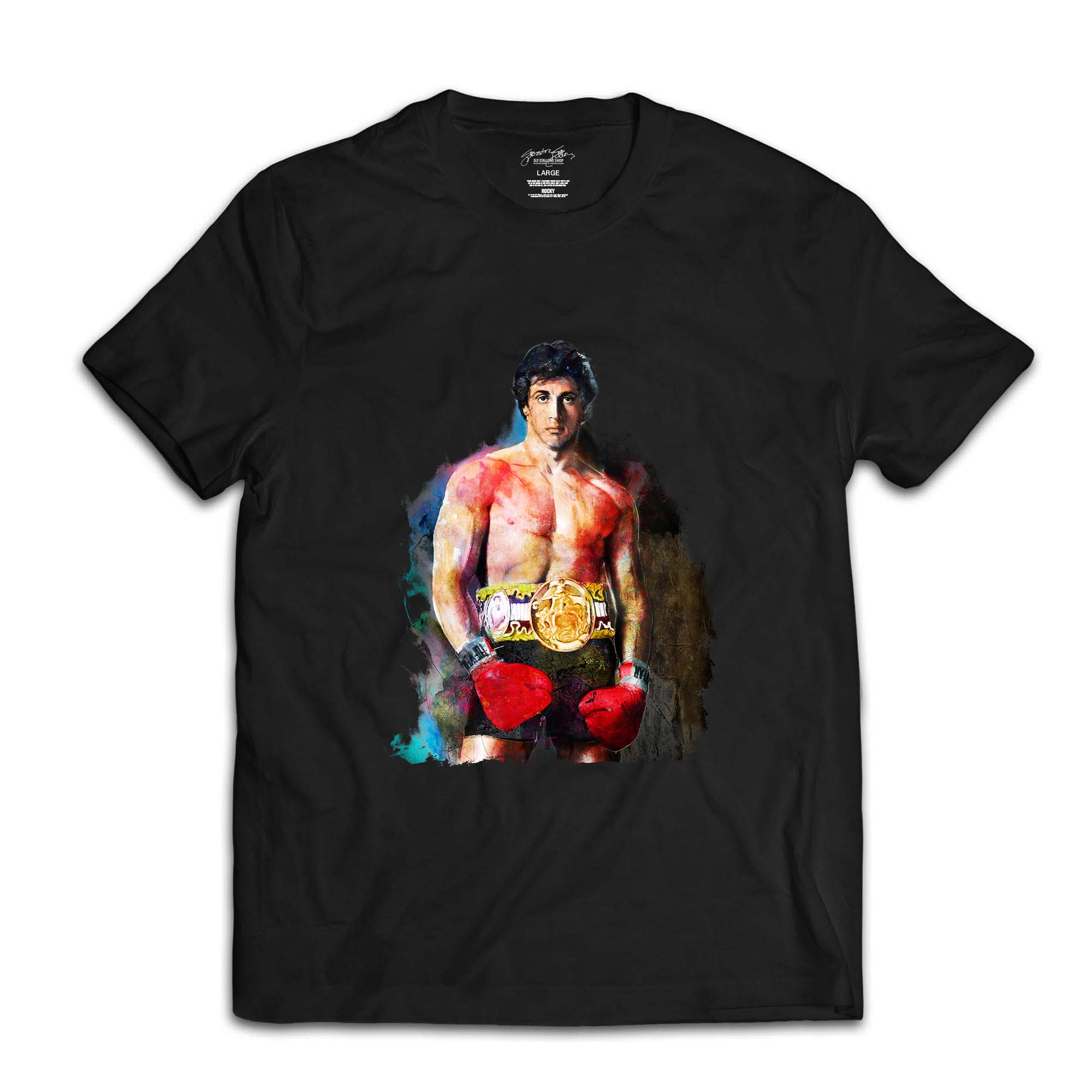 Rocky III John Rivoli Black Art Tee