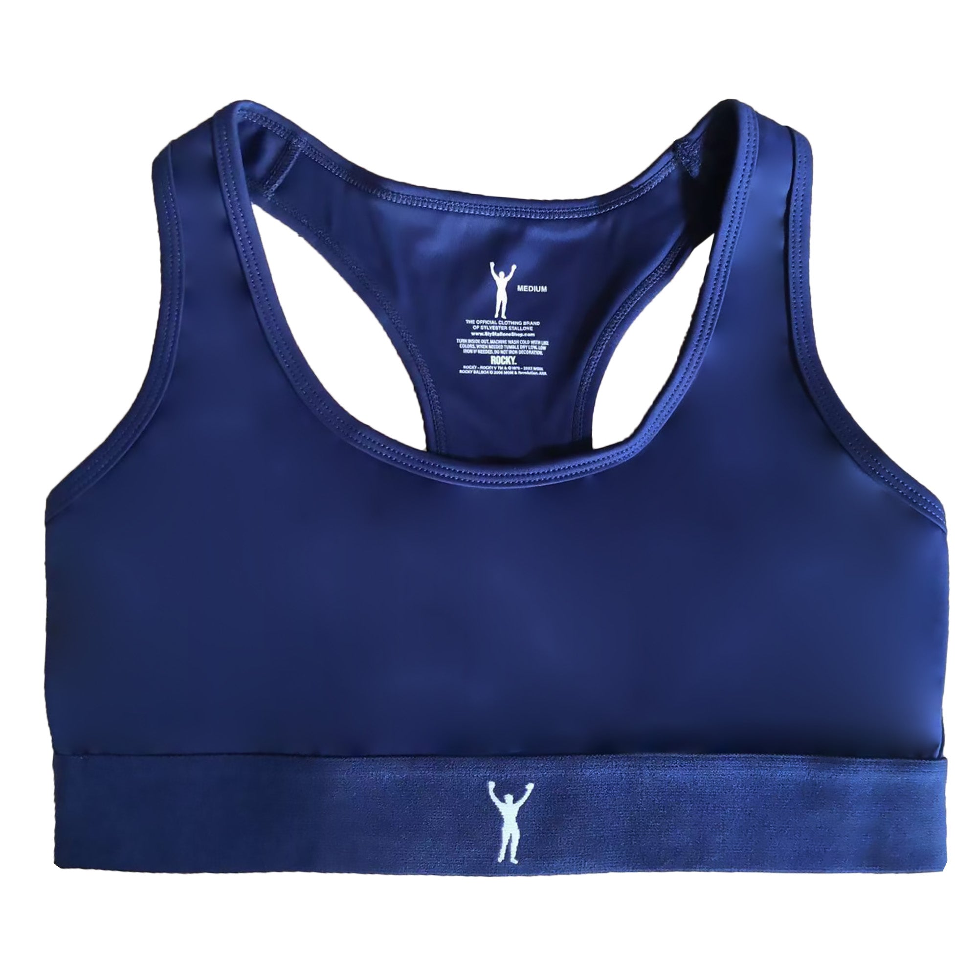 Rocky Statue Blue Sports Bra