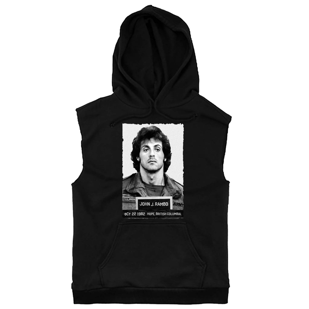 John Rambo Mugshot Sleeveless Hoodie