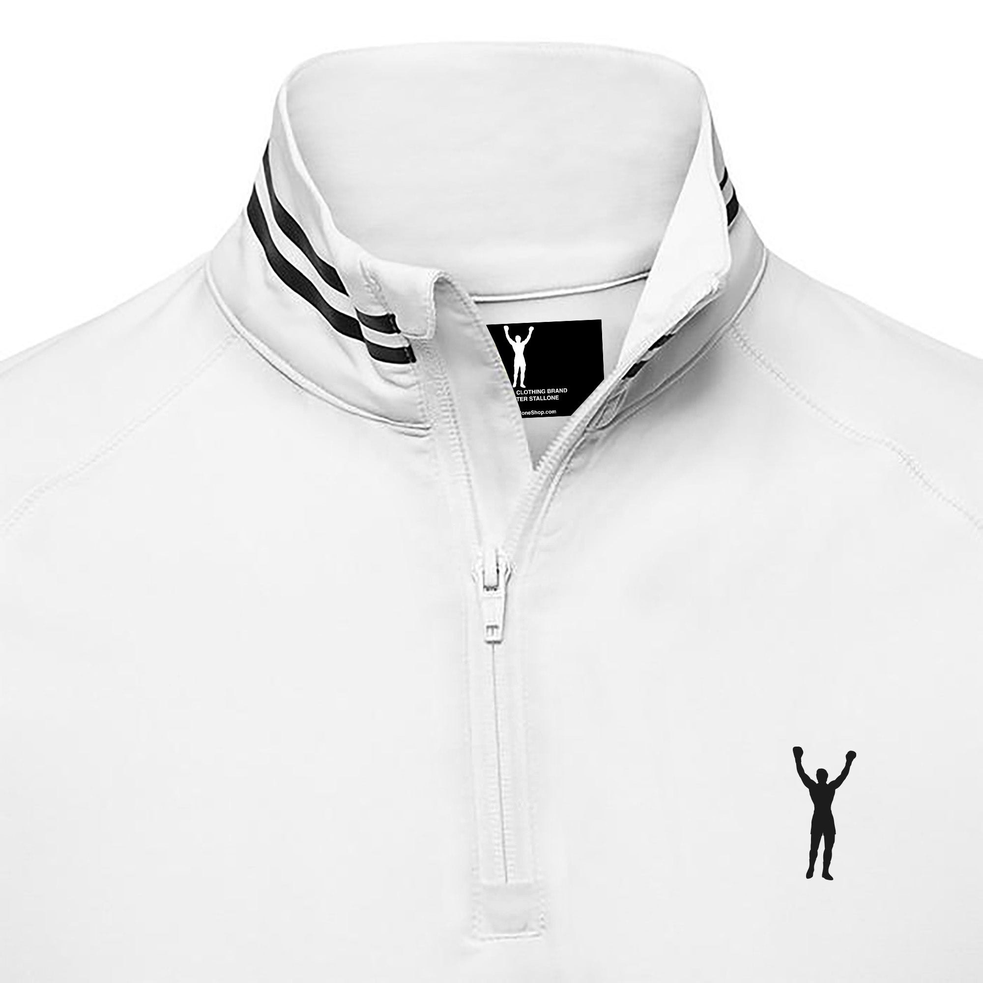 Rocky Statue White Quarter Zip Up