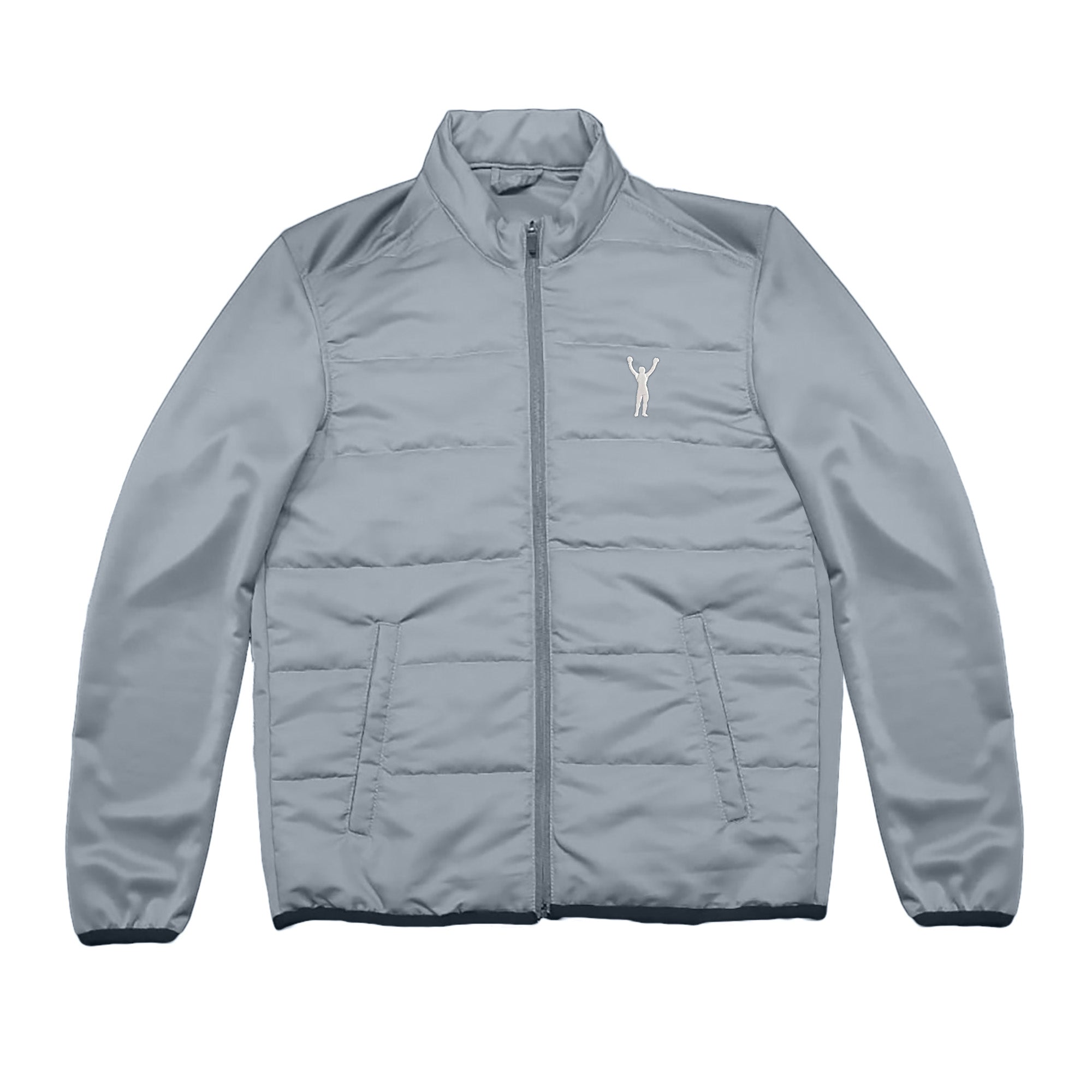 Rocky Statue lightweight gray puffer jacket