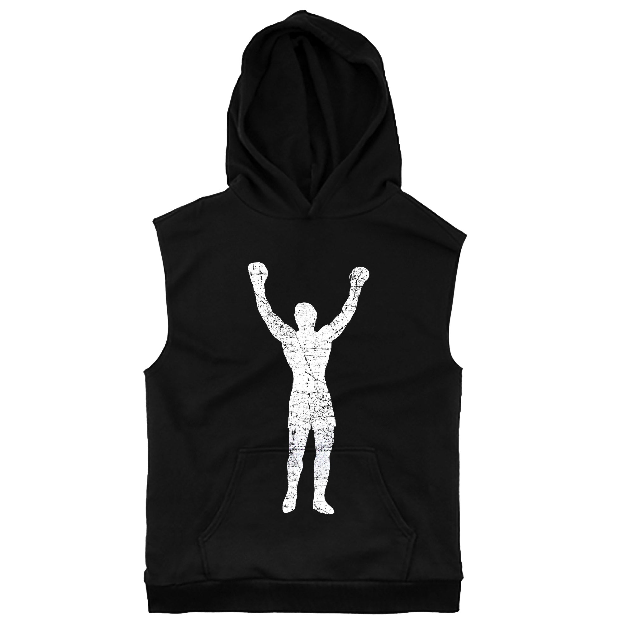 Rocky Statue Grunge Sleeveless Hoodie