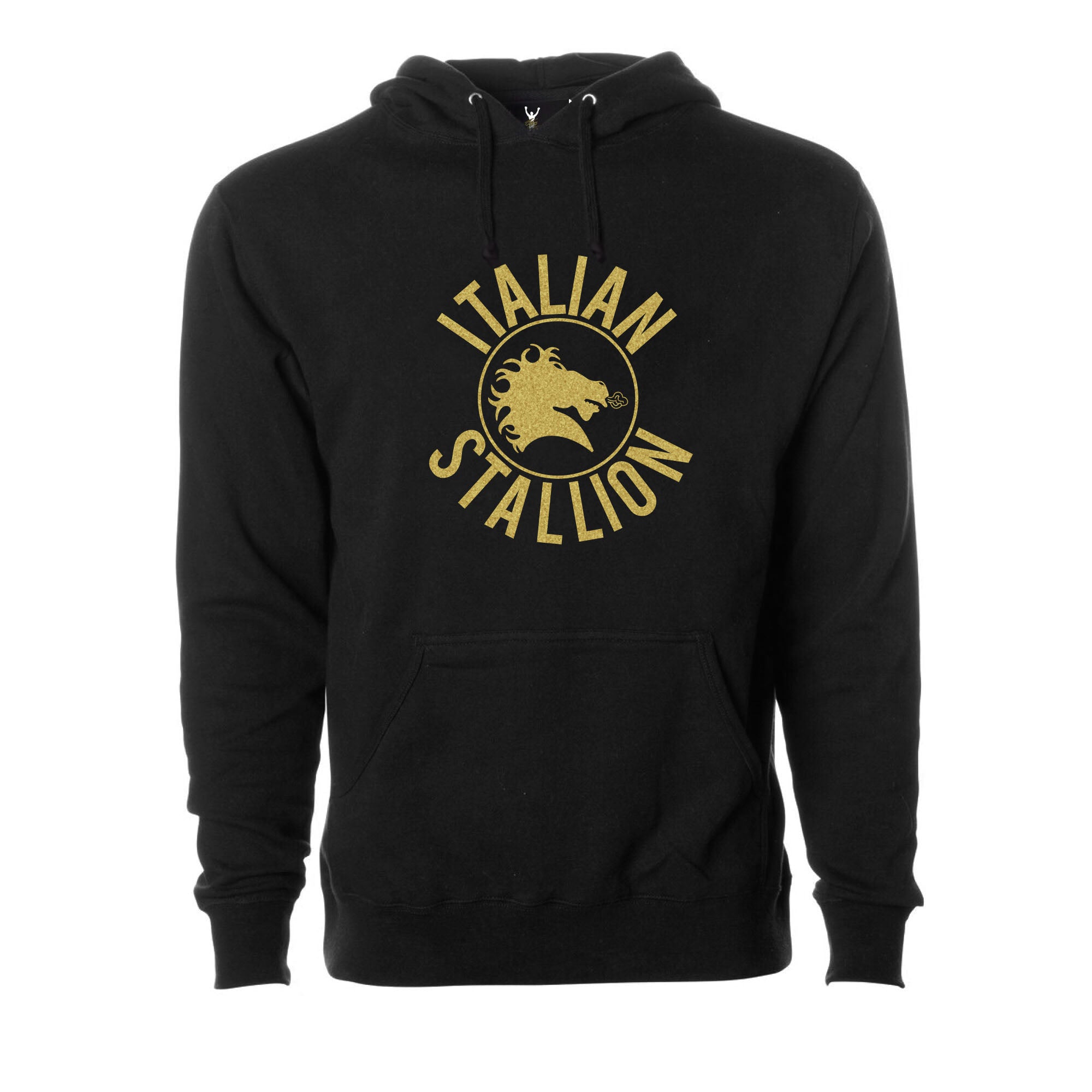 Italian Stallion Metallic Gold Pullover Hoodie