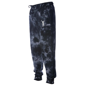 Rocky Statue Grunge Black Tie-Dye Sweatpants