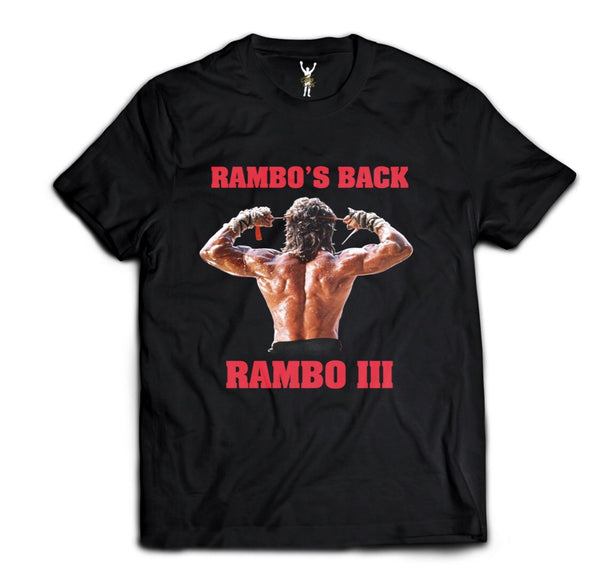 RAMBO III ランボー3 Tシャツ ブラック Lサイズ RAMBO'S BACK Tee – Sly Stallone Shop
